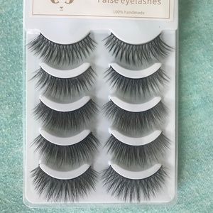 Handmade flase lashes (5 pairs) (New)